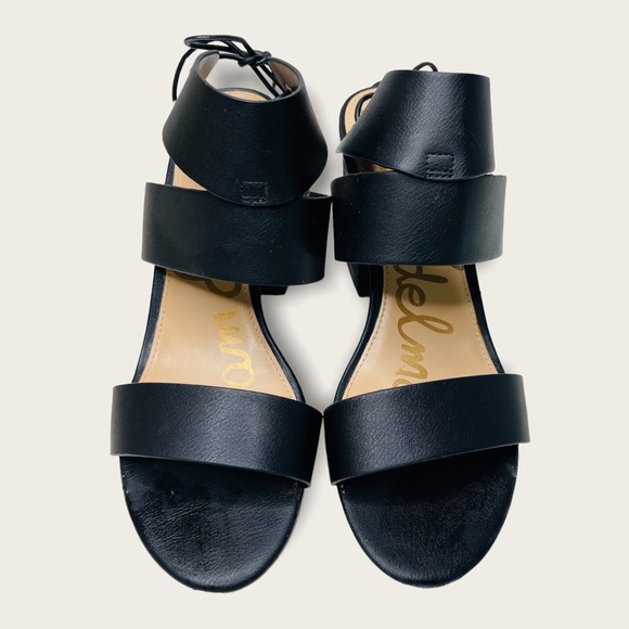 Sam Edelman Black Valerie Ankle Strap Heels Size 10 - Picture 3 of 10